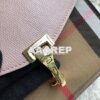 Replica Burberry Small Leather and House Check Crossbody Bag Sky 2