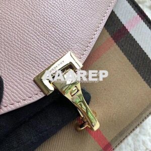 Replica Burberry Small Leather and House Check Crossbody Bag Pink