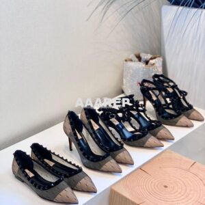 Replica Valentino Rockstud Lace Pump 85mm Black