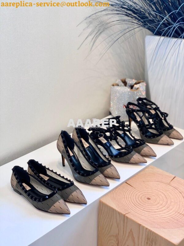 Replica Valentino Rockstud Lace Pump 85mm Black 3