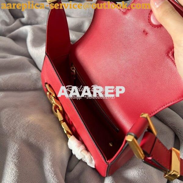 Replica Valentino VLogo Chain Calfskin Shoulder Bag 1W2B0K Red 11