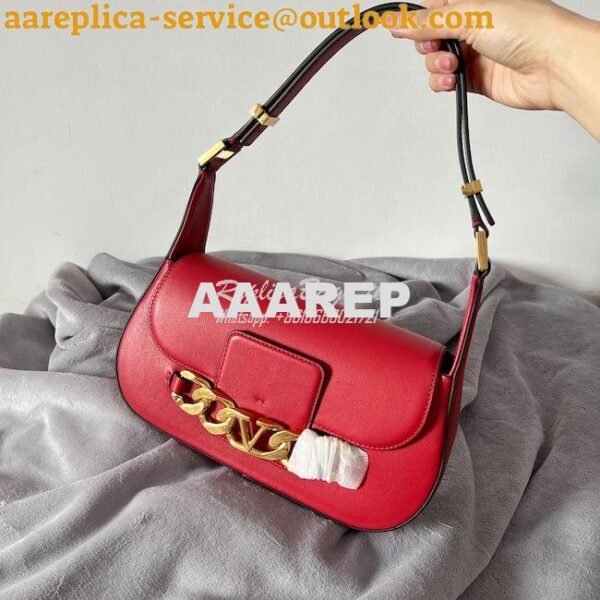 Replica Valentino VLogo Chain Calfskin Shoulder Bag 1W2B0K Red 15