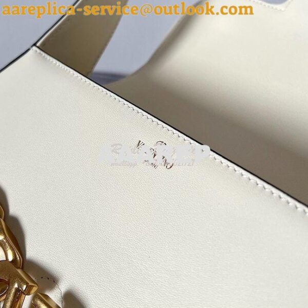 Replica Valentino VLogo Chain Calfskin Shoulder Bag 1W2B0K White 18