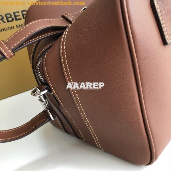 Replica Burberry Small Leather Cube Bag Brown 6