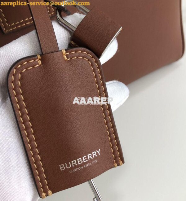 Replica Burberry Small Leather Cube Bag Brown 9