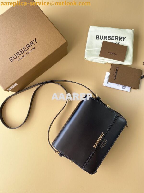 Replica Burberry Small Leather Grace Bag 595155 Black 4