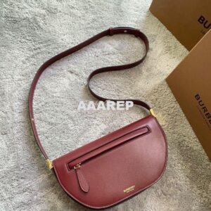 Replica Burberry Small Leather Olympia Bag 80363811 Burgundy