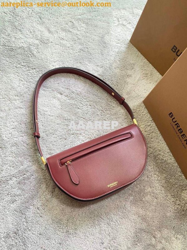 Replica Burberry Small Leather Olympia Bag 80363811 Burgundy 4