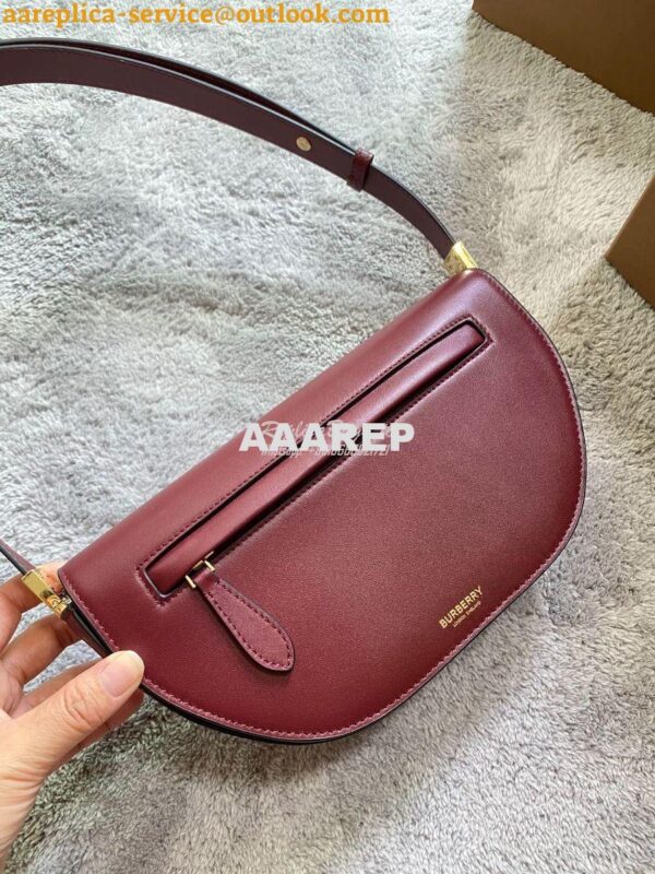 Replica Burberry Small Leather Olympia Bag 80363811 Burgundy 5