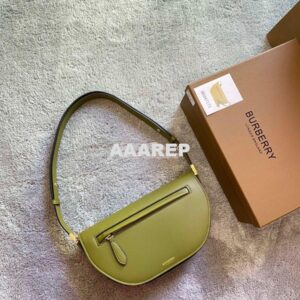 Replica Burberry Small Leather Olympia Bag 80363811 Juniper Green 2