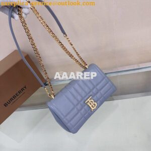 Replica Burberry Small Lola Bag Lambskin 80704951 Cloud Grey 2