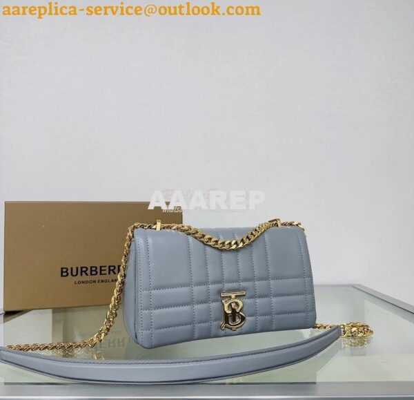 Replica Burberry Small Lola Bag Lambskin 80704951 Cloud Grey 6