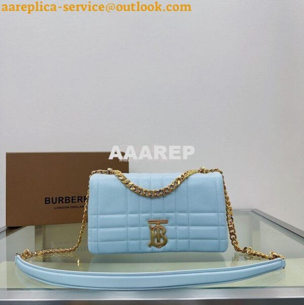 Replica Burberry Small Lola Bag Lambskin 80704951 Pale Blue 6