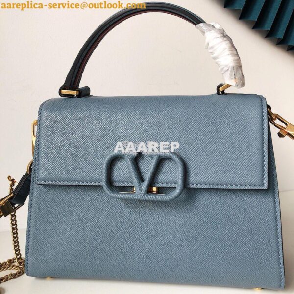 Replica Valentino VSling Grainy Calfskin Handbag ZW2B0F53 Azure 4