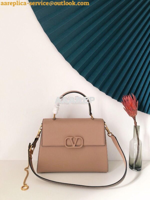 Replica Valentino VSling Grainy Calfskin Handbag ZW2B0F53 Nude 3