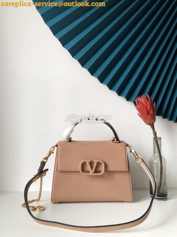 Replica Valentino VSling Grainy Calfskin Handbag ZW2B0F53 Nude 10