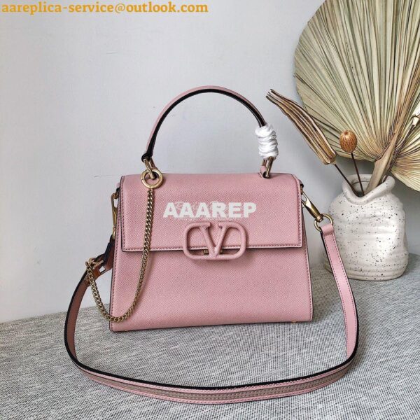 Replica Valentino VSling Grainy Calfskin Handbag ZW2B0F53 Pink 4