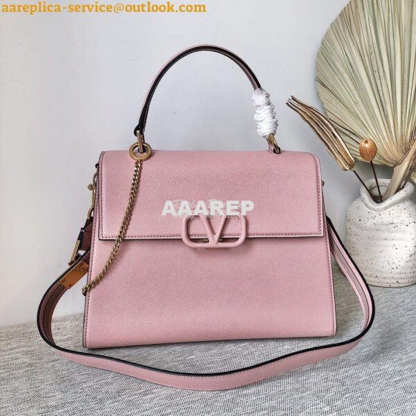 Replica Valentino VSling Grainy Calfskin Handbag ZW2B0F53 Pink 10