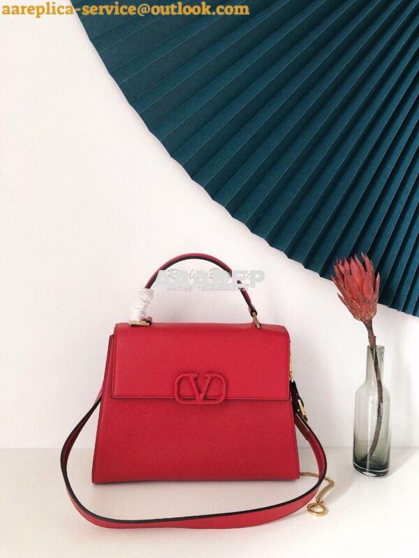 Replica Valentino VSling Grainy Calfskin Handbag ZW2B0F53 Red 3