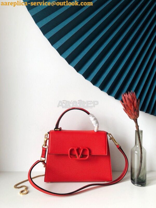 Replica Valentino VSling Grainy Calfskin Handbag ZW2B0F53 Red 8