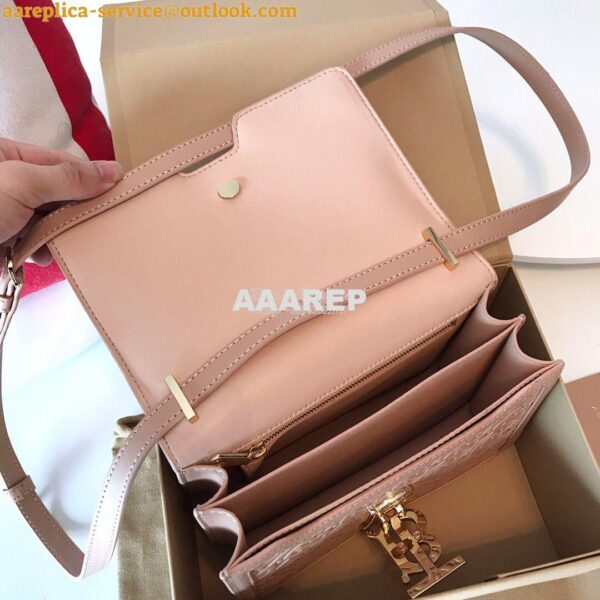 Replica Burberry Small Monogram Leather TB Bag 80140861 Rose beige 10