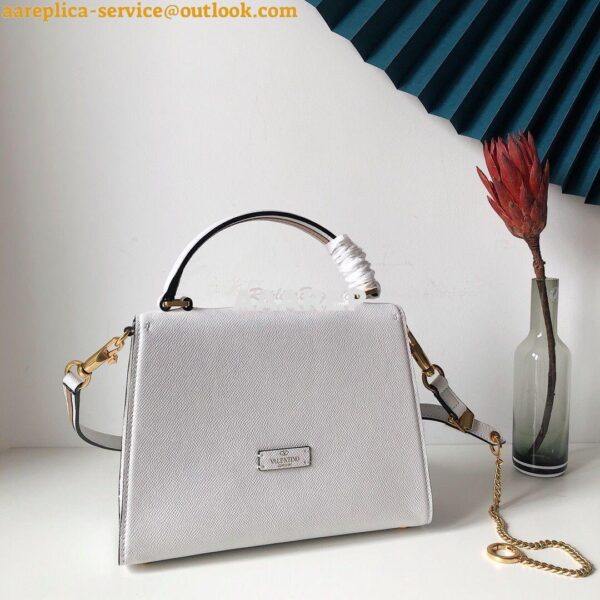 Replica Valentino VSling Grainy Calfskin Handbag ZW2B0F53 White 7