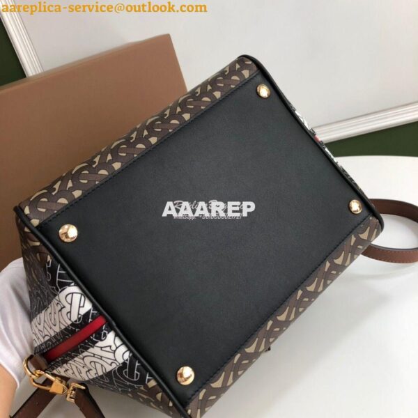 Replica Burberry Small Monogram Stripe E-canvas Cube Bag 13