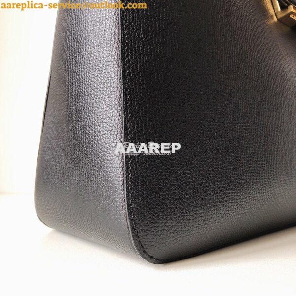 Replica Valentino Vsling Grainy Calfskin Hobo Bag 50027 Black 6