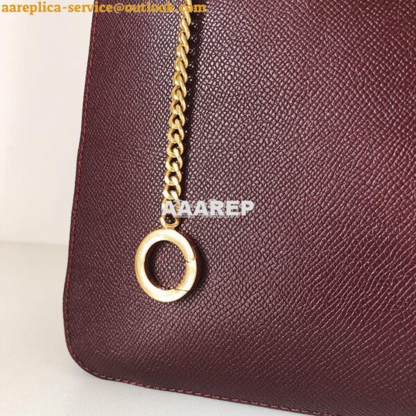 Replica Valentino Vsling Grainy Calfskin Hobo Bag 50027 Burgundy 4