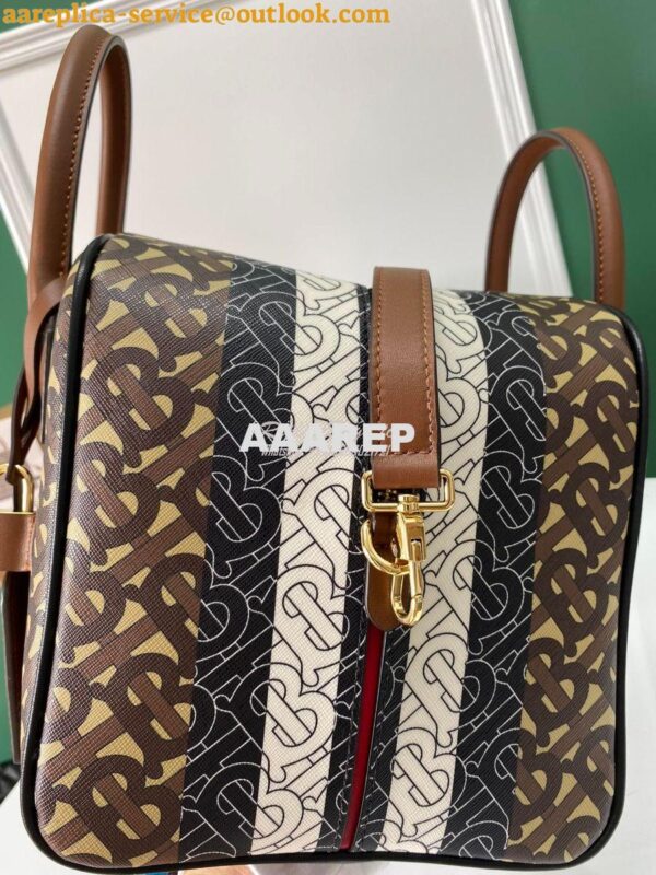 Replica Burberry Small Montage Print Leather Cube Bag 9