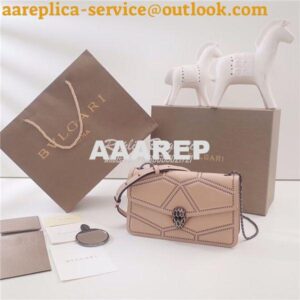 Replica BVLGARI 'Serpenti Forever' Flap cover bag 284446 soft pink