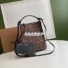 Replica Burberry Small Panelled Leather Cube Bag Black