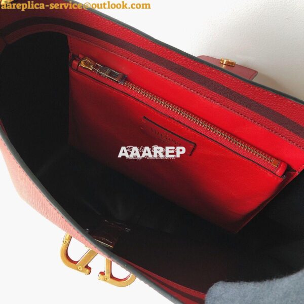 Replica Valentino Vsling Grainy Calfskin Hobo Bag 50027 Red 10