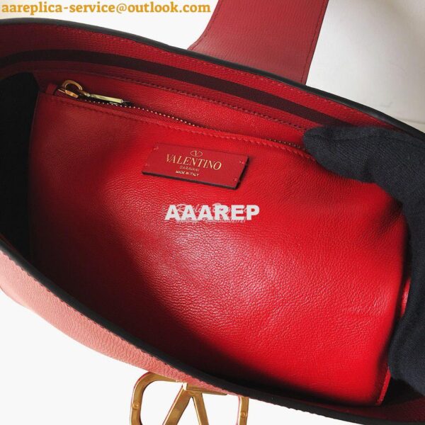 Replica Valentino Vsling Grainy Calfskin Hobo Bag 50027 Red 11