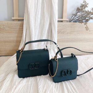 Replica Valentino Vsling Grainy Calfskin Shoulder Bag SW0B0F0 Green