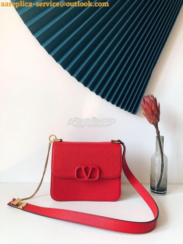 Replica Valentino Vsling Grainy Calfskin Shoulder Bag SW0B0F0 Red 3