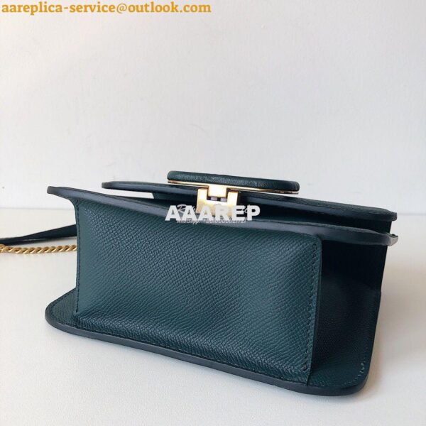 Replica Valentino Vsling Grainy Calfskin Shoulder Bag SW0B0F0 Green 19