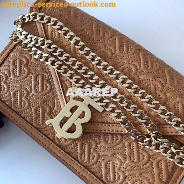 Replica Burberry Small Quilted Monogram TB Envelope Clutch Honey 6