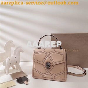 Replica BVLGARI 'Serpenti Forever' Flap cover top handle bag 283171 so