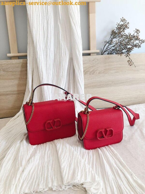 Replica Valentino Vsling Grainy Calfskin Shoulder Bag SW0B0F0 Red 12