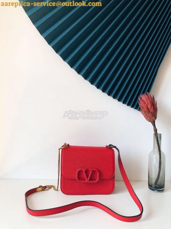 Replica Valentino Vsling Grainy Calfskin Shoulder Bag SW0B0F0 Red 14