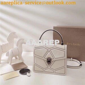 Replica BVLGARI 'Serpenti Forever' Flap cover top handle bag 283171 wh