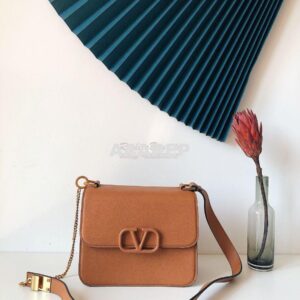 Replica Valentino Vsling Grainy Calfskin Shoulder Bag SW0B0F0 Tan