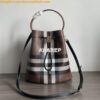 Replica Burberry Small Two-tone Leather Peggy Bucket Bag 80229491 Blac 2