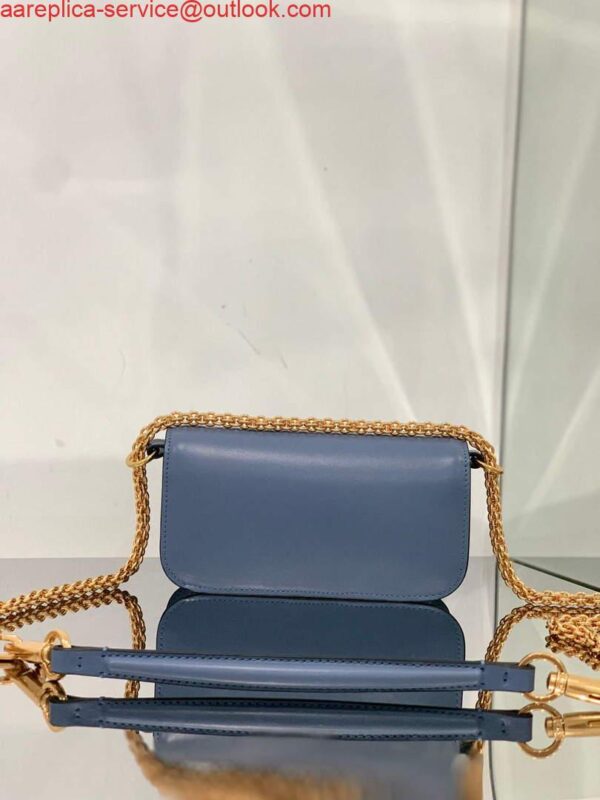 Replica Valentino WB0K53ZXL Locò Small Shoulder Bag in Calfskin Blue 3