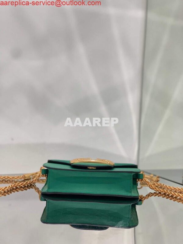 Replica Valentino WB0K53ZXL Locò Small Shoulder Bag in Calfskin Green 4