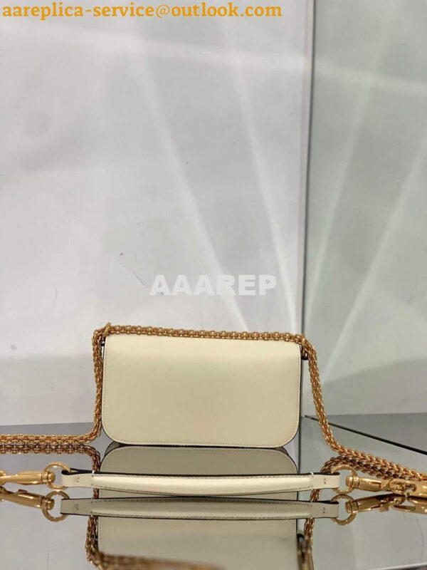 Replica Valentino WB0K53ZXL Locò Small Shoulder Bag in Calfskin Light Ivory 4