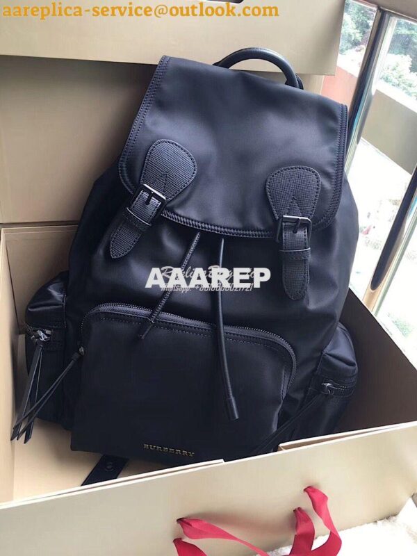 Replica Burberry The Large Rucksack Backpack in black Technical Nylon 3