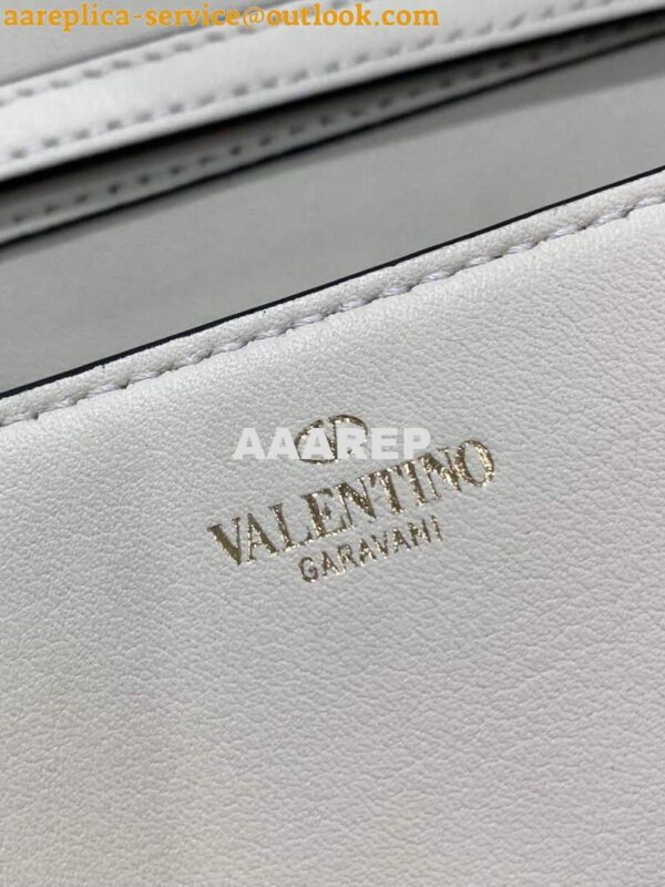 Replica Valentino WB0K53ZXL Locò Small Shoulder Bag in Calfskin Light Ivory 7