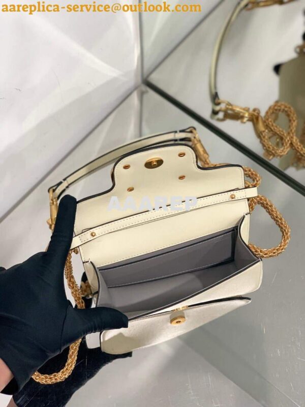 Replica Valentino WB0K53ZXL Locò Small Shoulder Bag in Calfskin Light Ivory 9